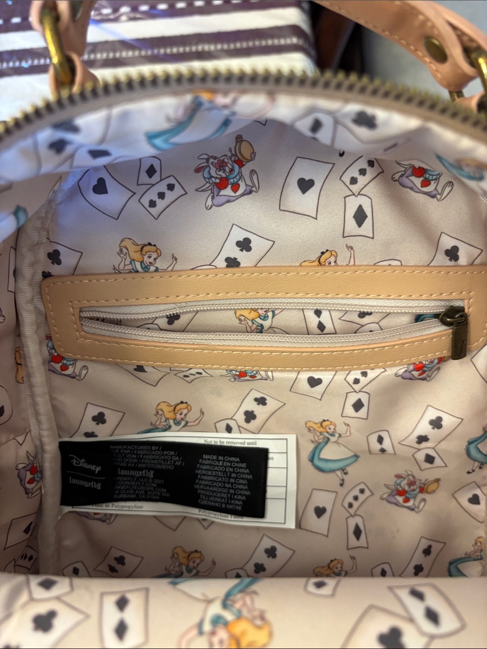 Disney Alice in Wonderland Pink Character Mini Backpack - Picture 4 of 12